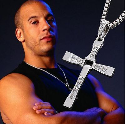 Fast and Furious Cross Necklace Boujee Stones