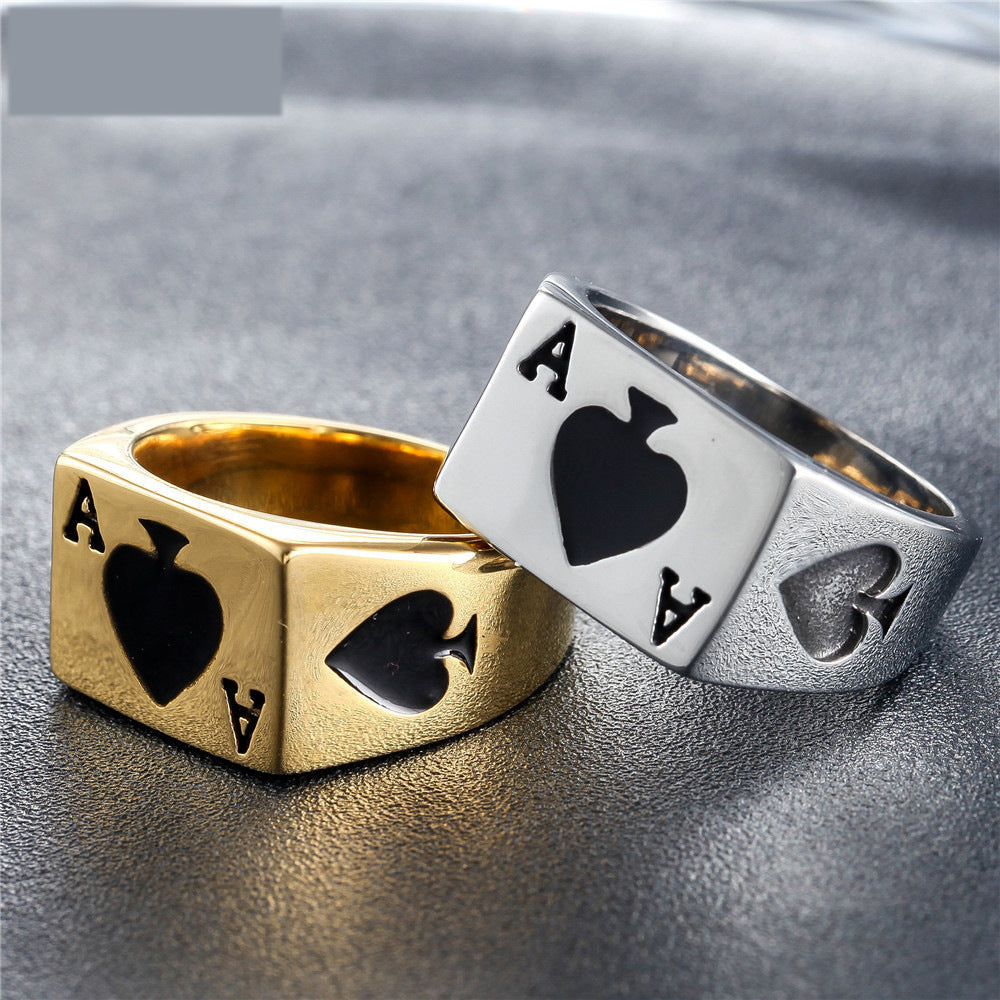 Ace of spades Ring Boujee Stones