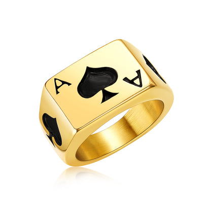 Ace of spades Ring Boujee Stones